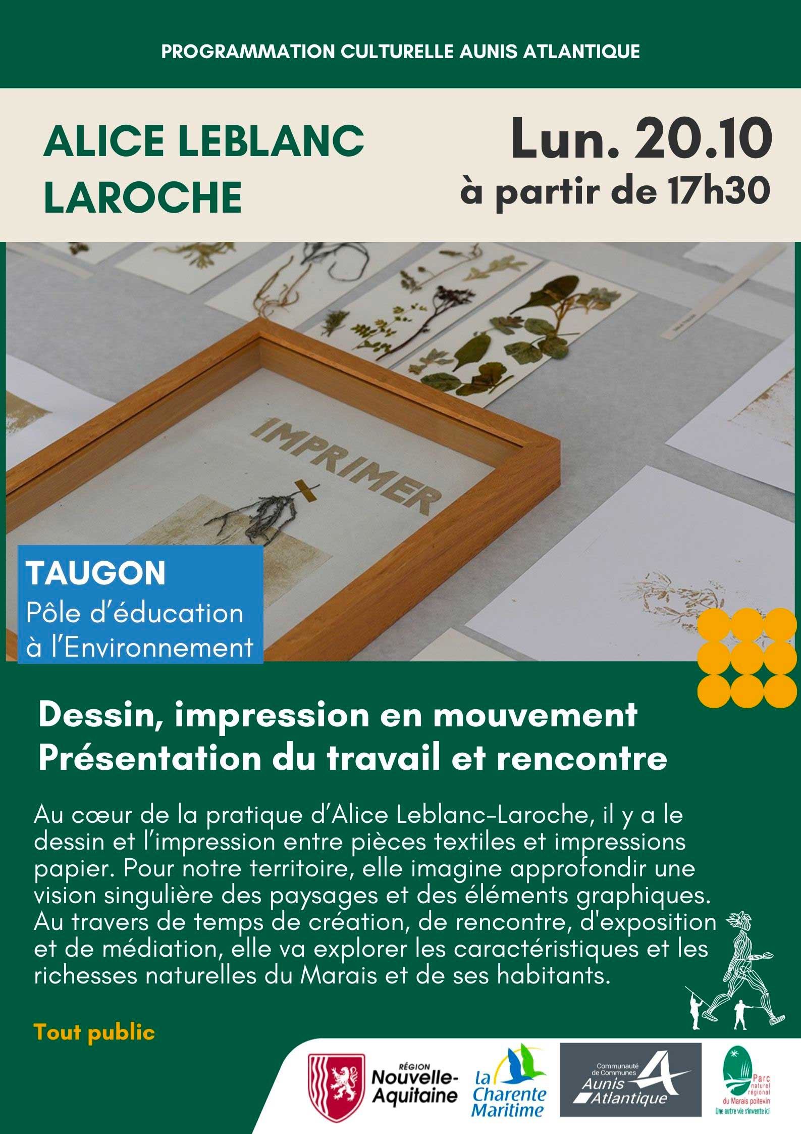 Alice Leblanc Laroche Projet Regarder, dessiner, imprimer PNMP