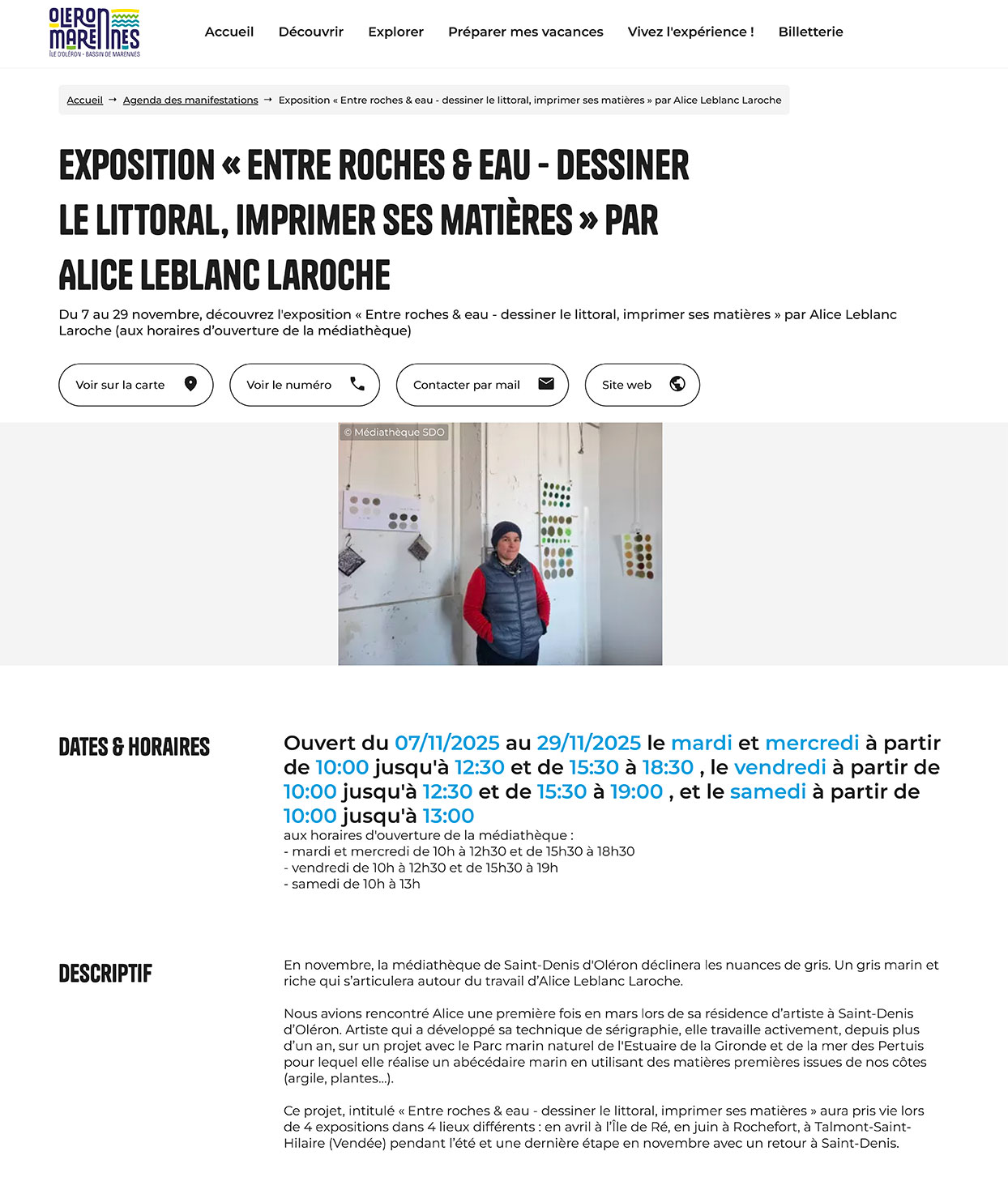 Article Projet "Entre Roches et Eaux" Alice Leblanc Laroche