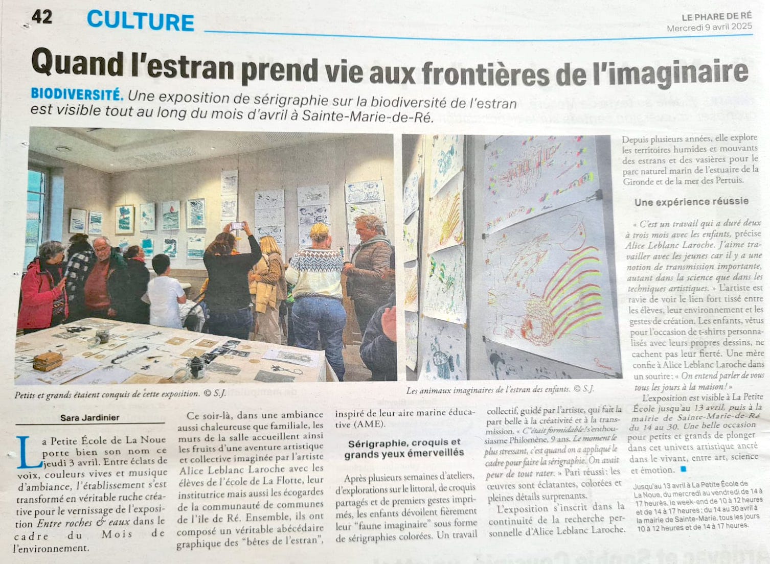 Article Projet "Entre Roches et Eaux" Alice Leblanc Laroche